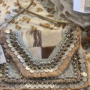 Bohemian Chic Beaded Shoulder Bag from Anthroplogie